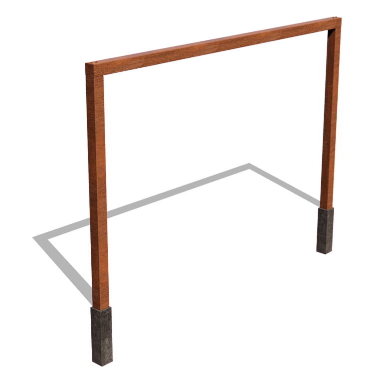 Cortenstahl Pergola - Gerade - 400 x 230 cm