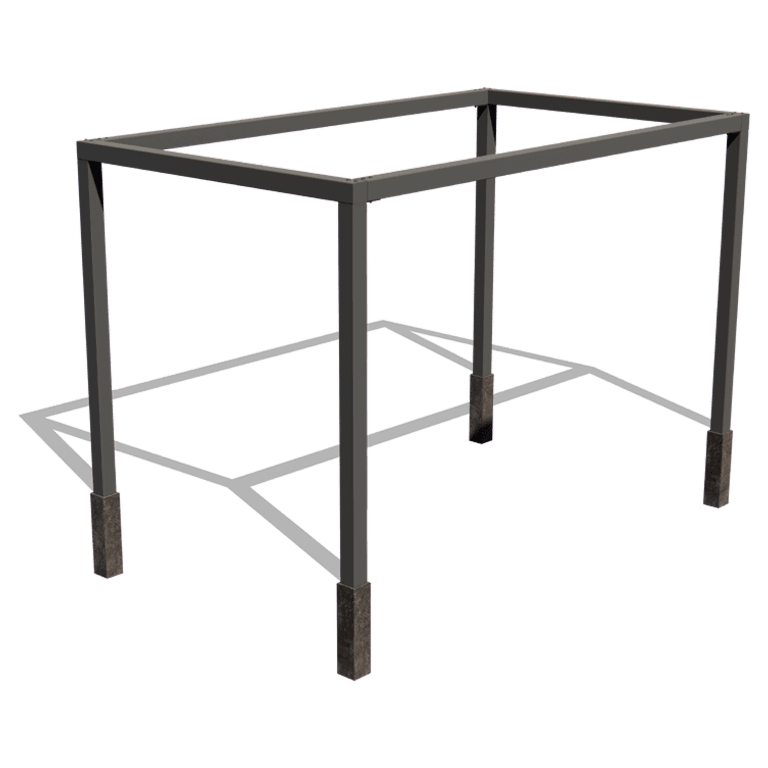 Pergola aus Stahl - Rechteckig - 424 x 250 x 230 cm