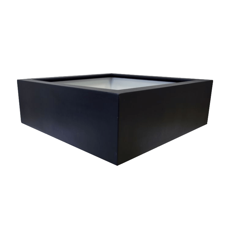Fiberglas Pflanzkübel - Viereck - 120 x 120 x 40 cm - Mit Boden
