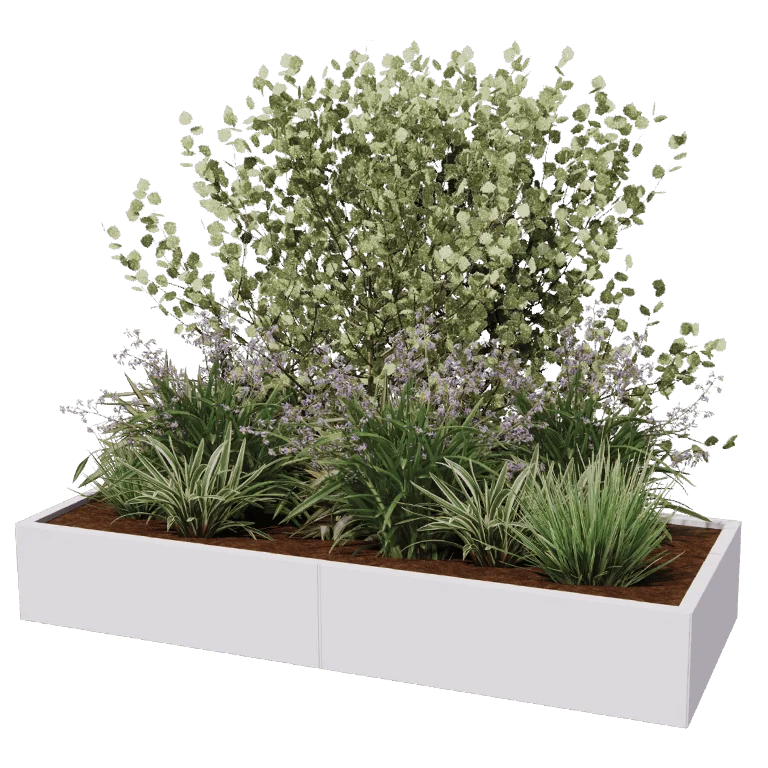 Hochbeet XXL aus Stahl - Rechteckig - 200 x 80 x 40 cm - Andere RAL farbe - Ohne Bodenplatte
