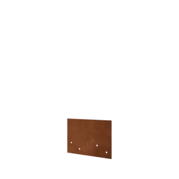 Cortenstahl Verbindungsplatte - Gerade - Höhe Rasenkante 12 / 15 cm