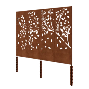 Cortenstahl Paneel - Baum kompletter Satz - 240 x 6 x 190 cm