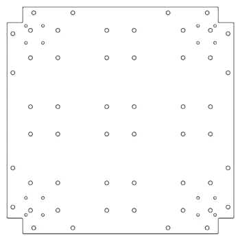 Bodenplatte aus verzinktem Stahl - 60 x 60 cm