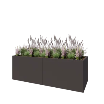 Hochbeet XXL aus Stahl - Rechteckig - 240 x 80 x 80 cm - RAL7016 matte (anthrazitgrau) - Ohne Bodenplatte