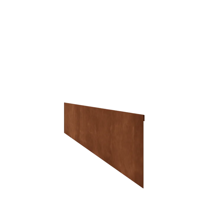 Cortenstahl Beeteinfassung - Abgeflacht - Höhe 23 cm - 150 cm