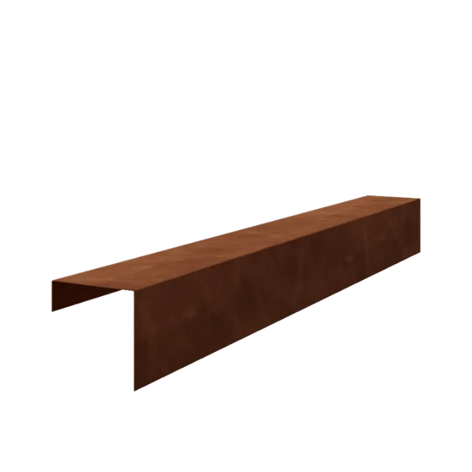 Cortenstahl U-Profil - 15 x 15 x 5 cm - 150 cm