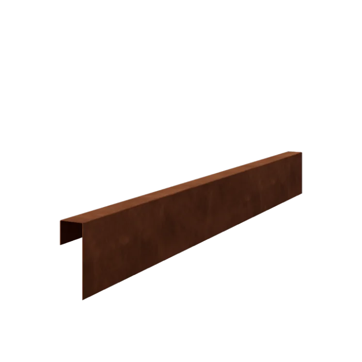 Cortenstahl U-Profil - 15 x 5 x 5 cm - 240 cm