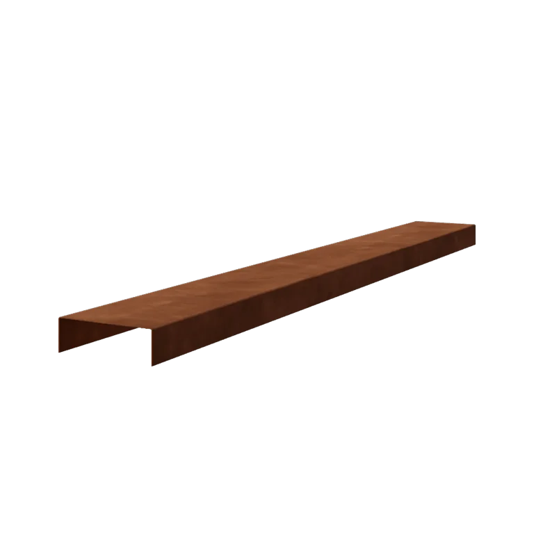 Cortenstahl U-Profil - 5 x 15 x 5 cm - 240 cm