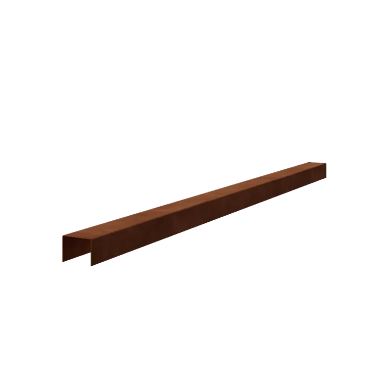 Cortenstahl U-Profil - 5 x 6 x 5 cm - 240 cm
