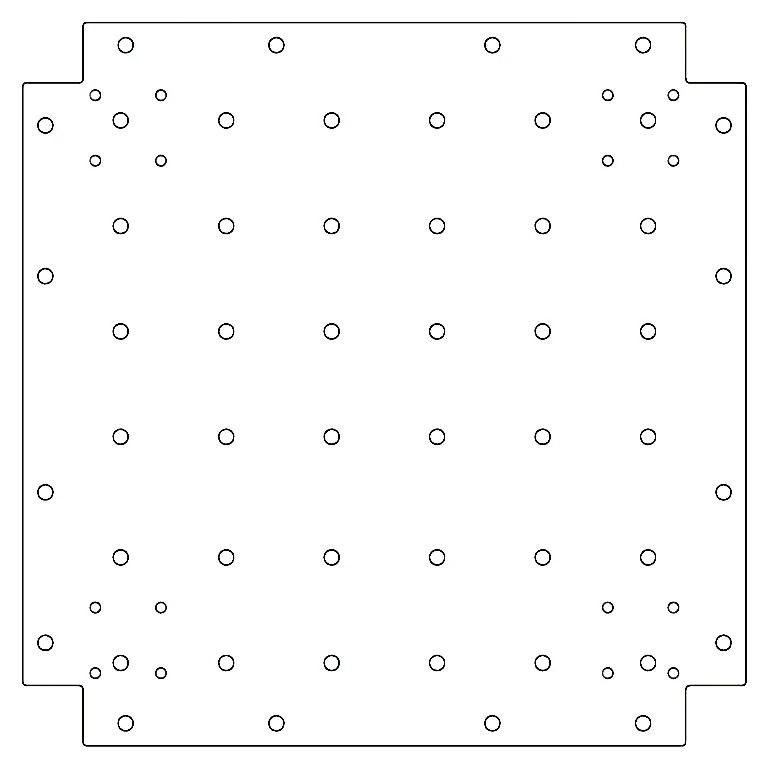 Bodenplatte aus verzinktem Stahl - 50 x 50 cm