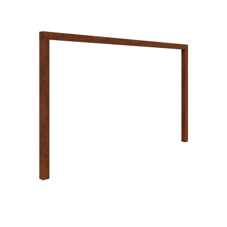 Cortenstahl Pergola - Gerade - 400 x 230 cm - Ohne Betonsockel