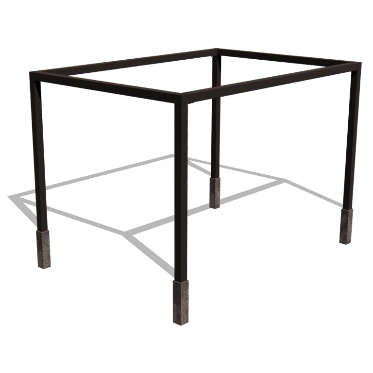 Pergola aus Stahl - Rechteckig - 424 x 300 x 230 cm - RAL9005 matte (schwarz) - Ohne Betonsockel