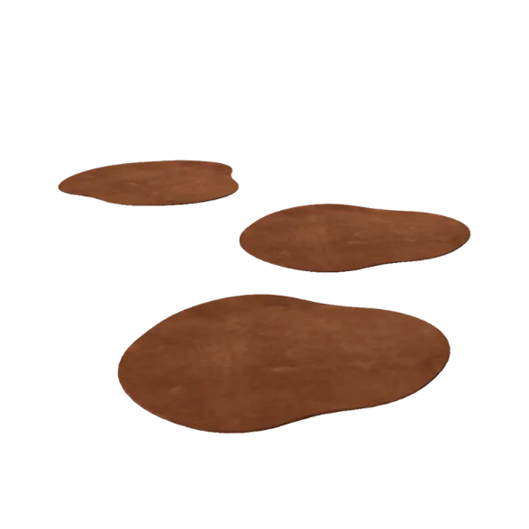 Cortenstahl Trittplatte - Organisch - 50 x 50 cm