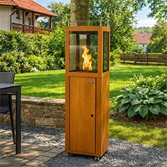 Pellet-Terrassenheizer für stimmungsvolle Wärme auf der Terrasse